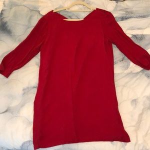 Red sheath dress with back detail